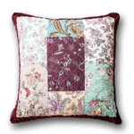 Dada Bedding Patchwork Lilac Burgundy Velvet Floral Euro Pillow Sham Cover 26X26. Fixed Price $33.24.