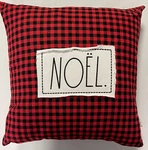 Rae Dunn, Noel, Decorative Pillow, 20, Red. Fixed Price $36.99.