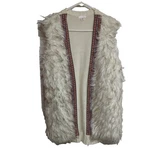 Boho Xhilaration Vest Women Medium Faux Fur Sleveeless Open Lined Cream Ivory. Fixed Price $11.99.