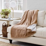 Eddie Bauer Smart Heated Electric Throw Blanket Reverible Sherpa - Khaki. Fixed Price $39.21.