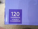 Member's Mark Total Protection Underpads Size 120. Fixed Price $25.00.