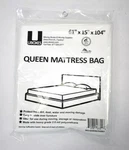 Uboxes Queen Size Mattress Bag Fits Most Pillow Tops 61" 15" 104" - New. Fixed Price $11.00.