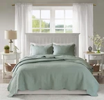 Madison Park Tuscany Quilt Set-casual Damask Medallion Stitching Design Queen. Fixed Price $54.99.
