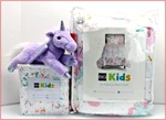 6 Pc- Isabella Unicorn Princess Comforter + Sham Sheets Purple Pegasus- Twin. Fixed Price $99.95.