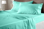 1000 Thread Count 100% Cotton - Luxury Bedding Item Us Sizes Aqua Blue Stripes. Fixed Price $85.49.