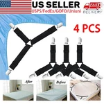 4 Pcs Triangle Fitted Sheet Strap Clips Grippers Mattress Bed Suspenders Holder. Fixed Price $9.99.