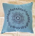 Elle Decor Pillow Embroidered Design Blue On Soft 16 X. Fixed Price $5.00.