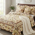 Dada Bedding Roses Floral Brown Yellow Quilted Only (no Shams) Queen. Fixed Price $49.99.
