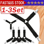 4 Bed Sheet Fasteners Adjustable Elastic Suspenders Straps Mattress Covers Clips. Fixed Price $13.26.