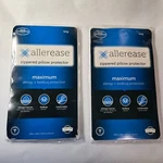 2X Allerease Advanced Allergy Pillow Protector, Premium Polyester, Zipper King. Fixed Price $8.99.
