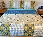3 Queen Comforter Set "sanctuary" Bedspread & Shams Pct 92X88" Farmhouse. Fixed Price $49.88.