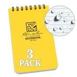 Rite Rain Top Spiral Notebook 3" X 5" Yellow All Weather Pack. Fixed Price $19.95.
