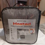 New Biddeford Heated Microplush Electric Blanket Queen Gray Dual Control 84X90. Fixed Price $63.00.