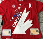 Mark Messier Signed Team Canada Jersey Hand Painted Steiner Rangers Oliers. Fixed Price $1599.00.