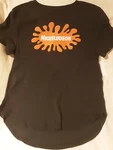 Nickelodeon 90S Splat Logo Juniors T-shirt New Black & Orange Short Sleeve. Fixed Price $5.99.