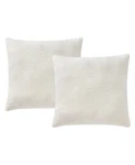 Morgan Home 2PK 18 Square Textured Decorative Pillows, Ivory. Fixed Price $29.90.