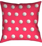 Artverse Katelyn Smith Red Spun Polyester Volleyball Pillow 14" Square New. Fixed Price $14.99.
