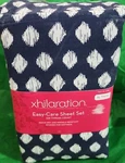 Xhilaration Easy-care Sheet Set Xl Twin Blue/white Diamond. Fixed Price $22.99.