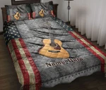 Guitar For Men Custom Name Quilt Blanket Pillowcases Bedding Set Bedspread. Fixed Price $77.99.