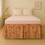 Dada Bedding Tropical Sunset Floral Shiny Pink Satin Soft Pleated Skirt. Fixed Price $21.84.
