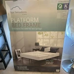 Spa Sensations By Zinus Platform Bed Frame, Steel, 14IN High, Queen/king, Black. Fixed Price $66.87.