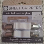 Full Load Laundry Adjustable Bed Sheet Grippers 4 Pack White Elastic Metal. Fixed Price $9.89.