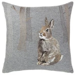 Iosis Yves Delorme Bunny Decorative Pillow Cover 18X18" Grey Rabbit Wool Blend. Fixed Price $139.00.