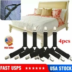 4 Pcs Adjustable Bed Fitted Sheet Straps Suspenders Gripper Holder Fastener. Fixed Price $8.00.