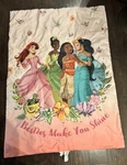 Disney Princess 4-PIECE Bedding Set, Toddler Bed, Friends Are Magic 28" X 52". Fixed Price $35.00.