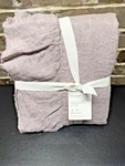 Pottery Barn Belgian Flax Linen Fringe Ruffle Full Queen Duvet Covr Lavender New. Fixed Price $127.77.