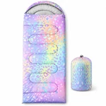 Sleeping Bag For Adults Girls Rainbow Leopard 3 Seasons Outdoor Cam.... Fixed Price $80.73.