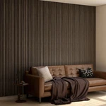 95" X 8" Wood Wall Panels, 4 Pack Slat Acoustic Walnut. Fixed Price $79.99.