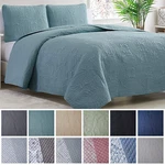 Mellanni Bedspread Coverlet Set 3-PIECE Oversized Cover, Ultrasonic Quilt. Fixed Price $54.97.