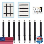Qoecycth Adjustable Bed Sheet Straps Clips Elastic Mattress Fasteners. Fixed Price $15.33.