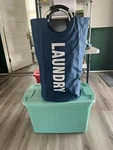 Canvas Hamper Portable Foldable Large Capacity Laundry Basket College Home. Fixed Price $10.00.