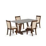 East West Furniture 5-PC Modern Dining Set Consists Of Mid Century Table.... Fixed Price $770.49.