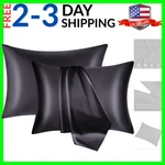 Mulberry Silk Pillowcase 2 Pack For Hair And Skin With Hidden Zipper,both Sid.... Fixed Price $29.69.