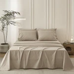 6PS Linen Grey Queen Size Bedding Sets Like Cotton Oeko-tex Sta.... Fixed Price $71.64.