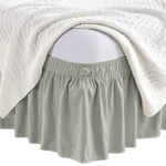 Elastic Dust Bed Ruffled Skirt Wrap Around Dressing Easy Fit 15"DROP. Fixed Price $12.74.