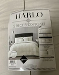 Geneva Home Fashion Reversible Pinch Pleat 5PC Comforter Set Queen Taupe. Fixed Price $43.99.
