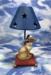 Dei Dennis East Patriotic Resin Cat On Pillow Lamp Tealight Candle Holder Guc. Fixed Price $25.00.