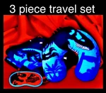 Kids 3-PIECE Travel Set, Neck Pillow 50" X 40" Blanket, Eye Mask, Jurassic Park. Fixed Price $26.99.