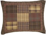 Prescott Pillow Sham Lodge-style Hand-quilted Patchwork Brown Green Standard. Fixed Price $34.95.