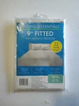 Bedding Essentials King 9 Inch Fitted Vinyl Mattress Protector Clear Waterproof. Fixed Price $16.95.