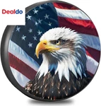 Rv Spare Tire With American Eagle Usa Flag, Trailer Covers Pvc Leathe. Fixed Price $38.00.
