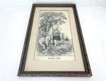 Antique Framed Silk Art - Stevengraph Of "joan Arc" Top W/glass. Fixed Price $95.00.