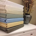 Extra Deep Pocket Fitted Sheet 1000-1200 Tc 100% Cotton Stripe Us Olympic Queen. Fixed Price $54.14.