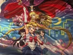 Sailor Moon - Group Sublimation Throw Blanket 46"W X 60"H. Fixed Price $25.00.