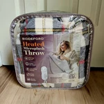 Nwt Biddeford Heated Microplush Throw Multi Plaid 50"X62" Cottagecore. Fixed Price $49.00.