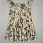 Ann Taylor 100% Linen Tiered Skirt Floral Cottage Boho Prairie Casual Summer 2P. Fixed Price $18.90.
